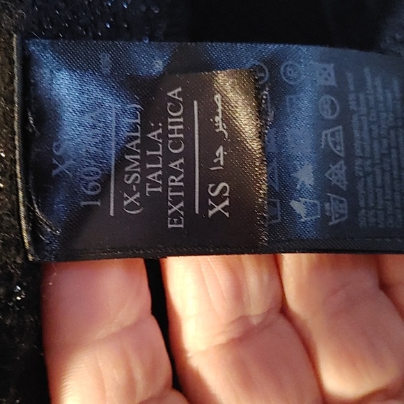 Women's ALL SAINTS Split Logo Black & Silver Tiger Striped Sweater XS Oversized - Picture 9 of 10